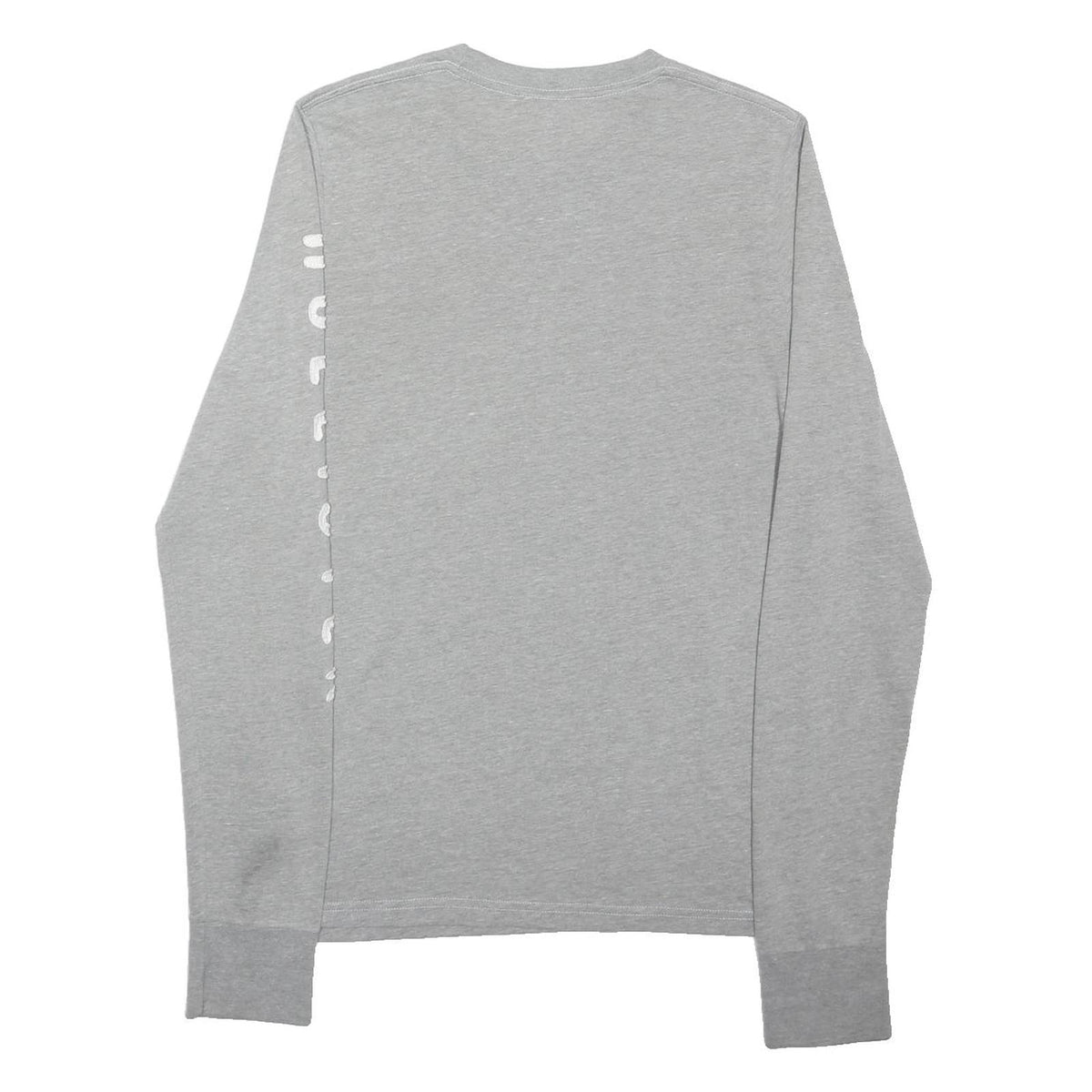 HOLLISTER Mens Grey Long Sleeve Crew Neck T-Shirt M Logo Print Cotton Blend
