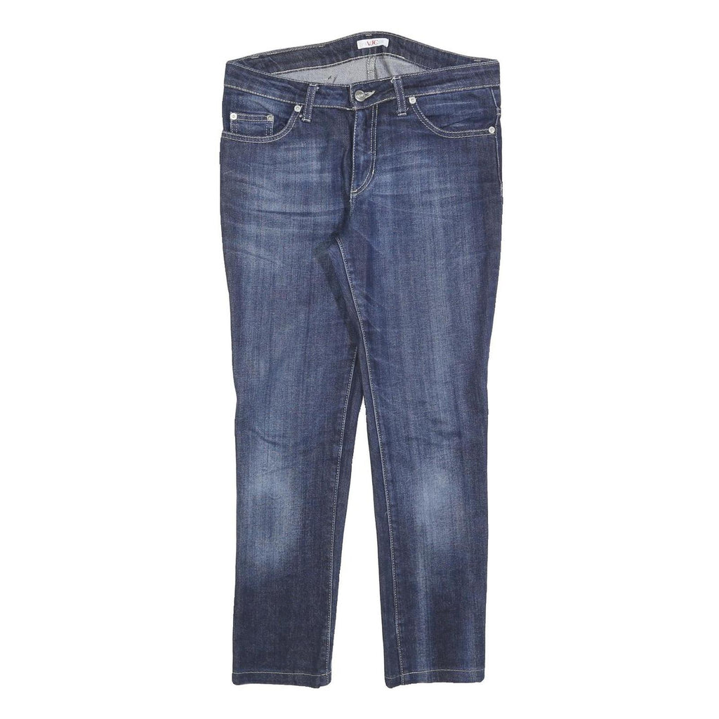 VERSACE Womens Blue Slim Skinny Denim Cotton Blend Medium W30 L26 Zip Pockets