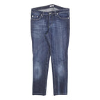 VERSACE Womens Blue Slim Skinny Denim Cotton Blend Medium W30 L26 Zip Pockets