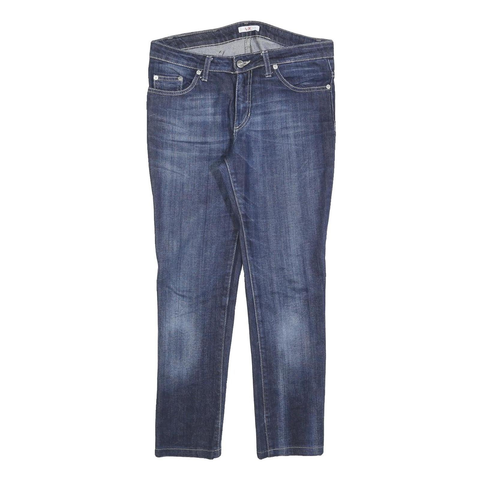 VERSACE Womens Blue Slim Skinny Denim Cotton Blend Medium W30 L26 Zip Pockets