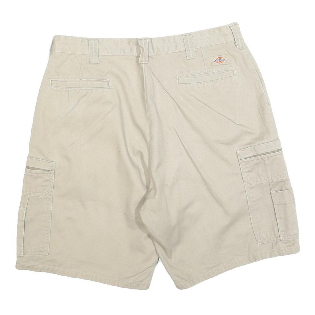 DICKIES Mens Shorts Beige Casual Cargo L W34 Comfortable Cotton Blend Pocket