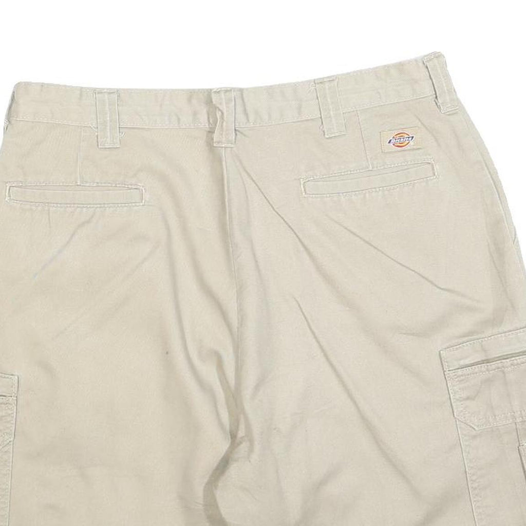 DICKIES Mens Shorts Beige Casual Cargo L W34 Comfortable Cotton Blend Pocket