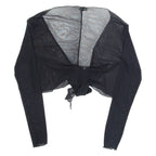 DRIVER Cardigan Womens Top Black V-Neck Long Sleeve S