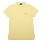 RALPH LAUREN Mens Yellow Short Sleeve Polo Shirt S Classic Fit Cotton Blend