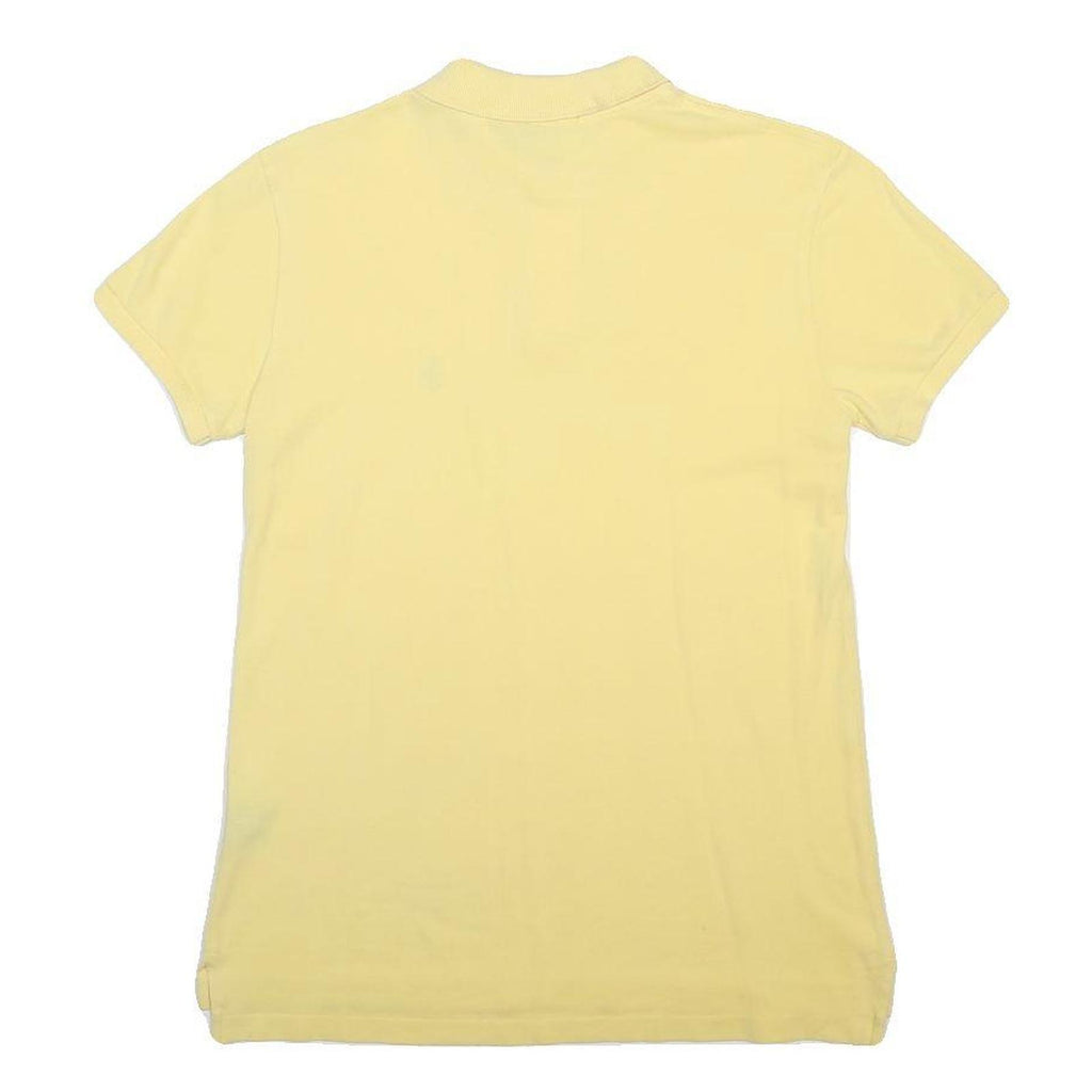 RALPH LAUREN Mens Yellow Short Sleeve Polo Shirt S Classic Fit Cotton Blend