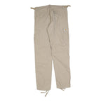 CARHARTT Mens Beige Regular Cargo Trousers W30 L32 Cotton Blend Zip Pocket