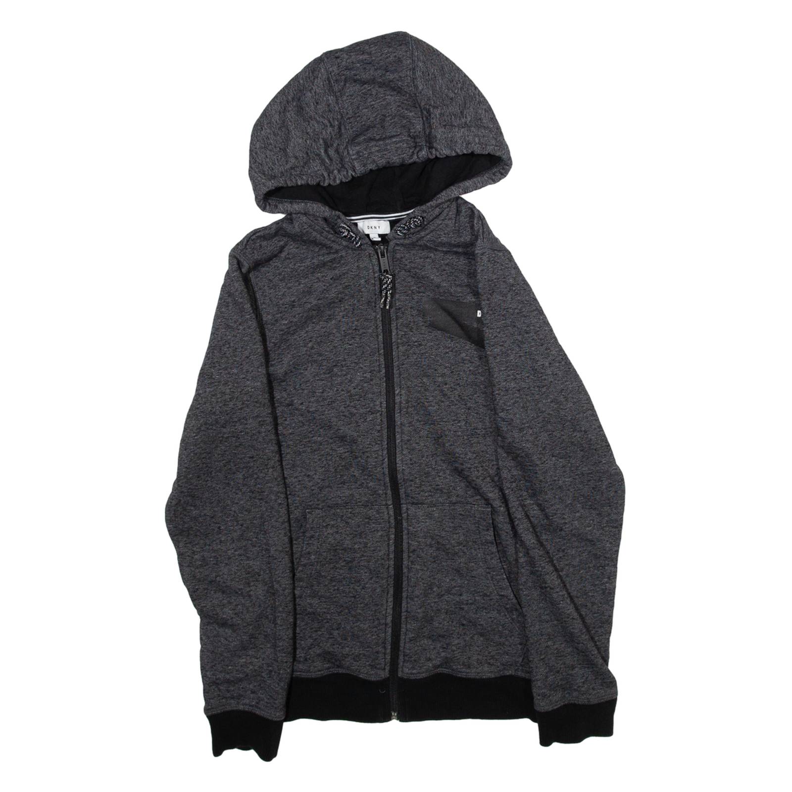 DKNY Womens Grey Hoodie Full Zip S