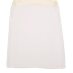 JOSEPH Womens Cream & White Sleeveless Shift Dress Polyester Blend Size L