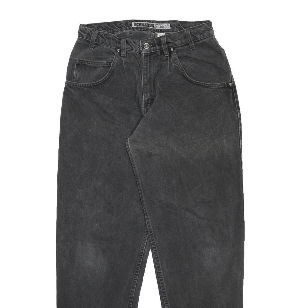 LEVI'S Silver Tab Mens Jeans Black Relaxed Tapered Denim Medium W28 L32 Retro