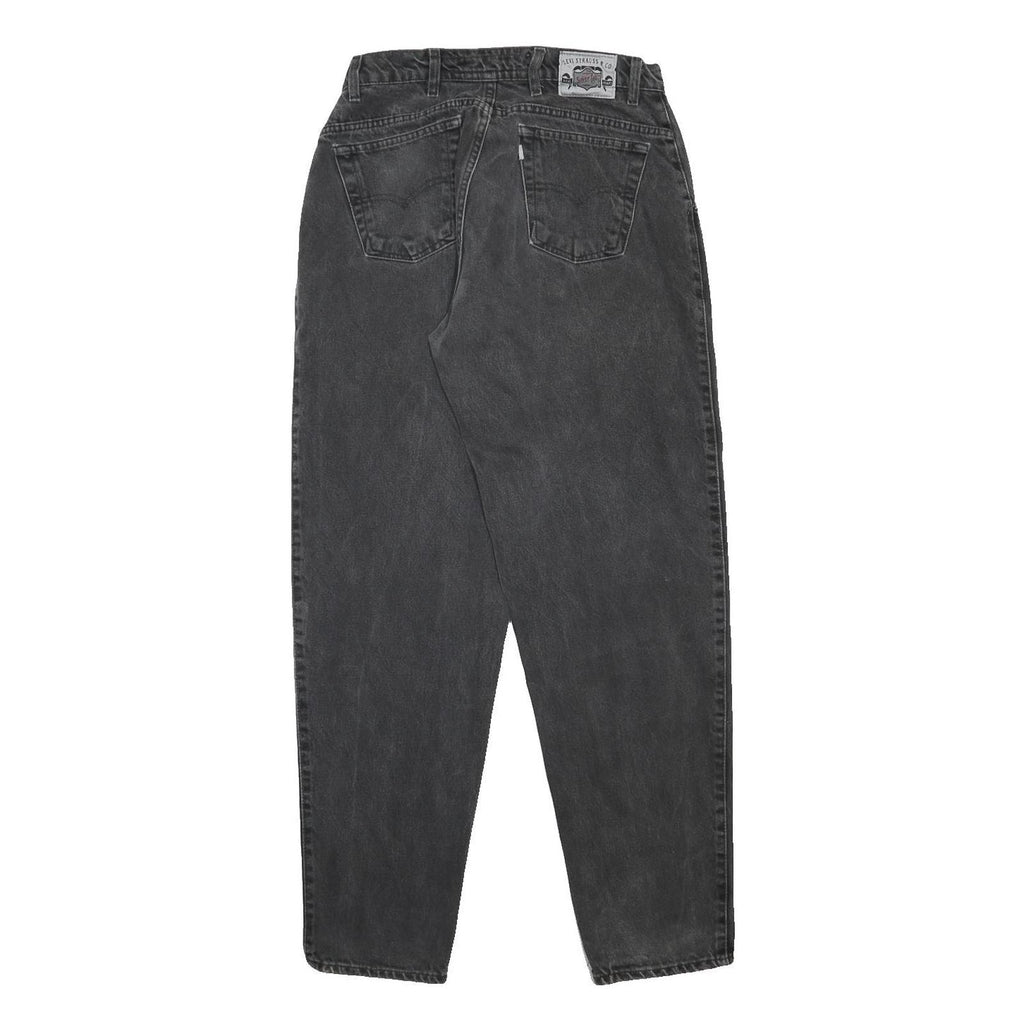 LEVI'S Silver Tab Mens Jeans Black Relaxed Tapered Denim Medium W28 L32 Retro