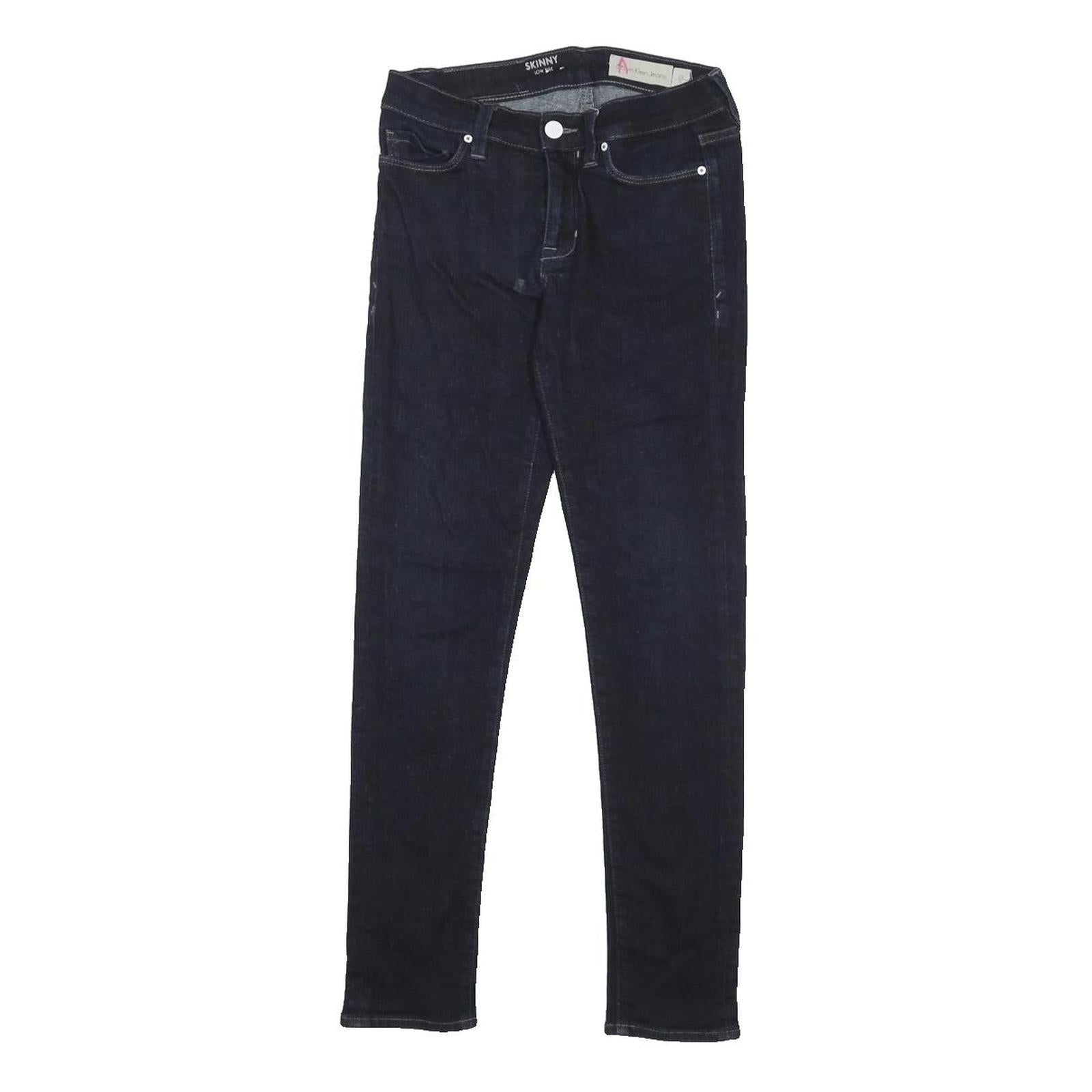 CALVIN KLEIN JEANS Womens Slim Skinny Denim Dark W24 L26 Stretch Cotton Blend