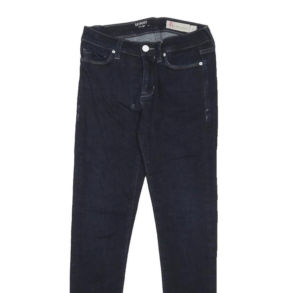 CALVIN KLEIN JEANS Womens Slim Skinny Denim Dark W24 L26 Stretch Cotton Blend
