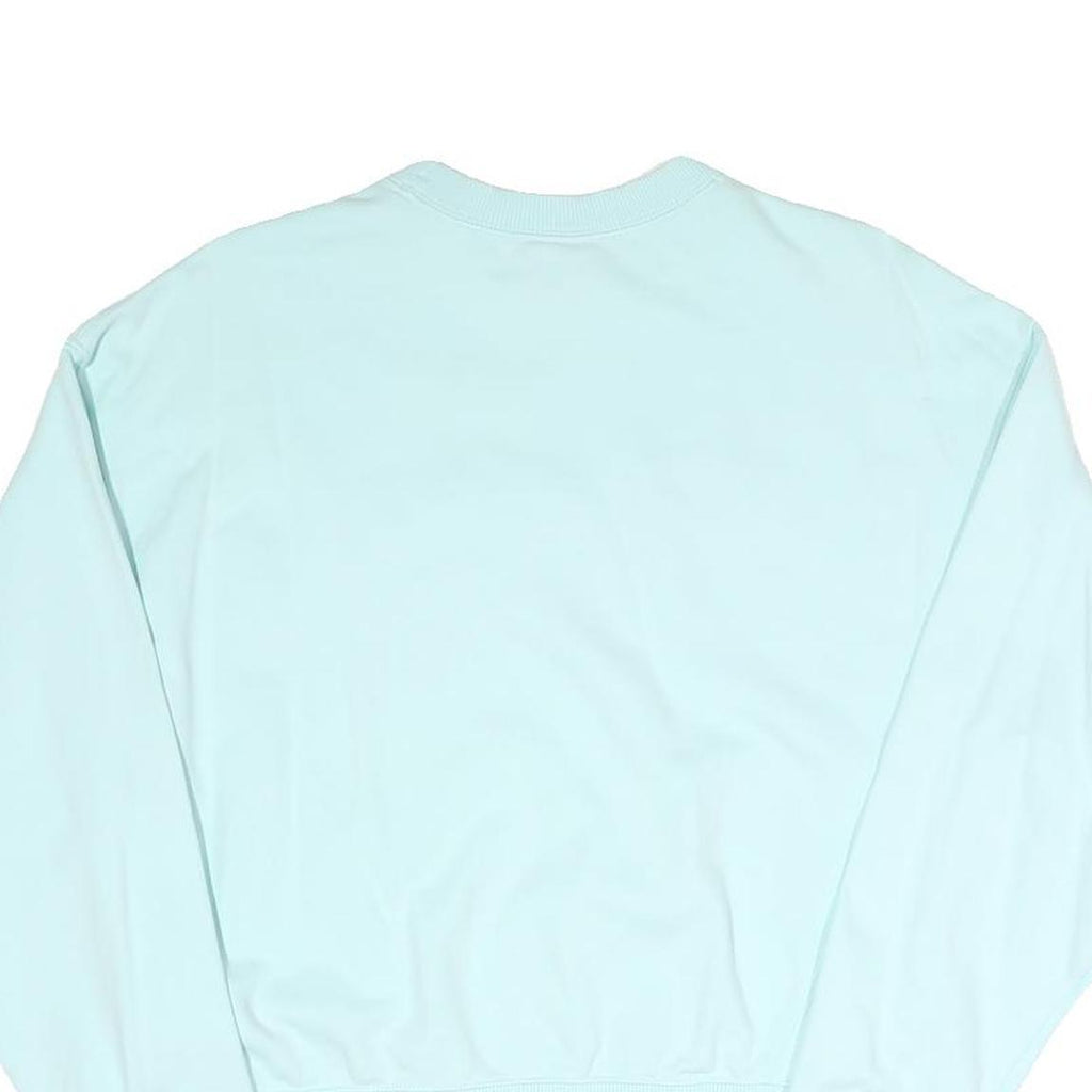 CHAMPION Womens Blue Crew Neck S Logo Embroidered Cotton Blend Sweatshirt