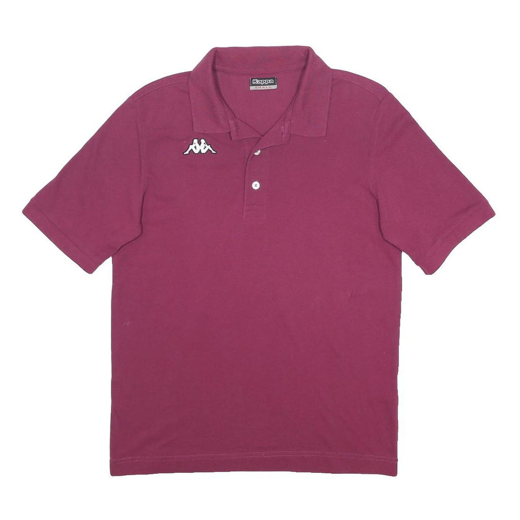 KAPPA Mens Maroon Polo Shirt S Cotton Blend Short Sleeve Classic Fit Casual