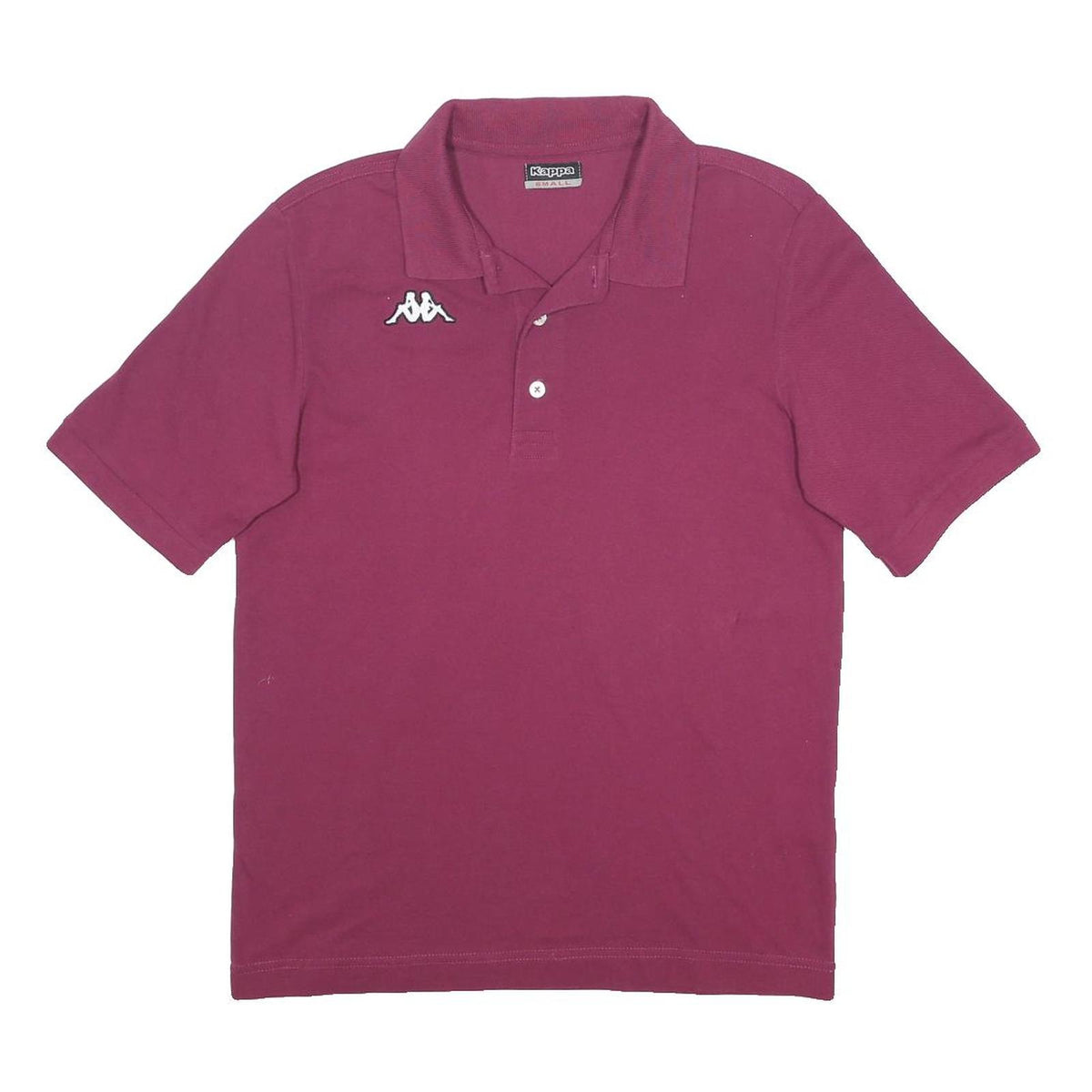 KAPPA Mens Maroon Polo Shirt S Cotton Blend Short Sleeve Classic Fit Casual