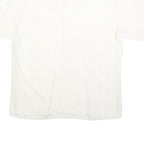 COLDOR Mens White Cotton Blend Shirt L Casual Button Down Summer Short Sleeve