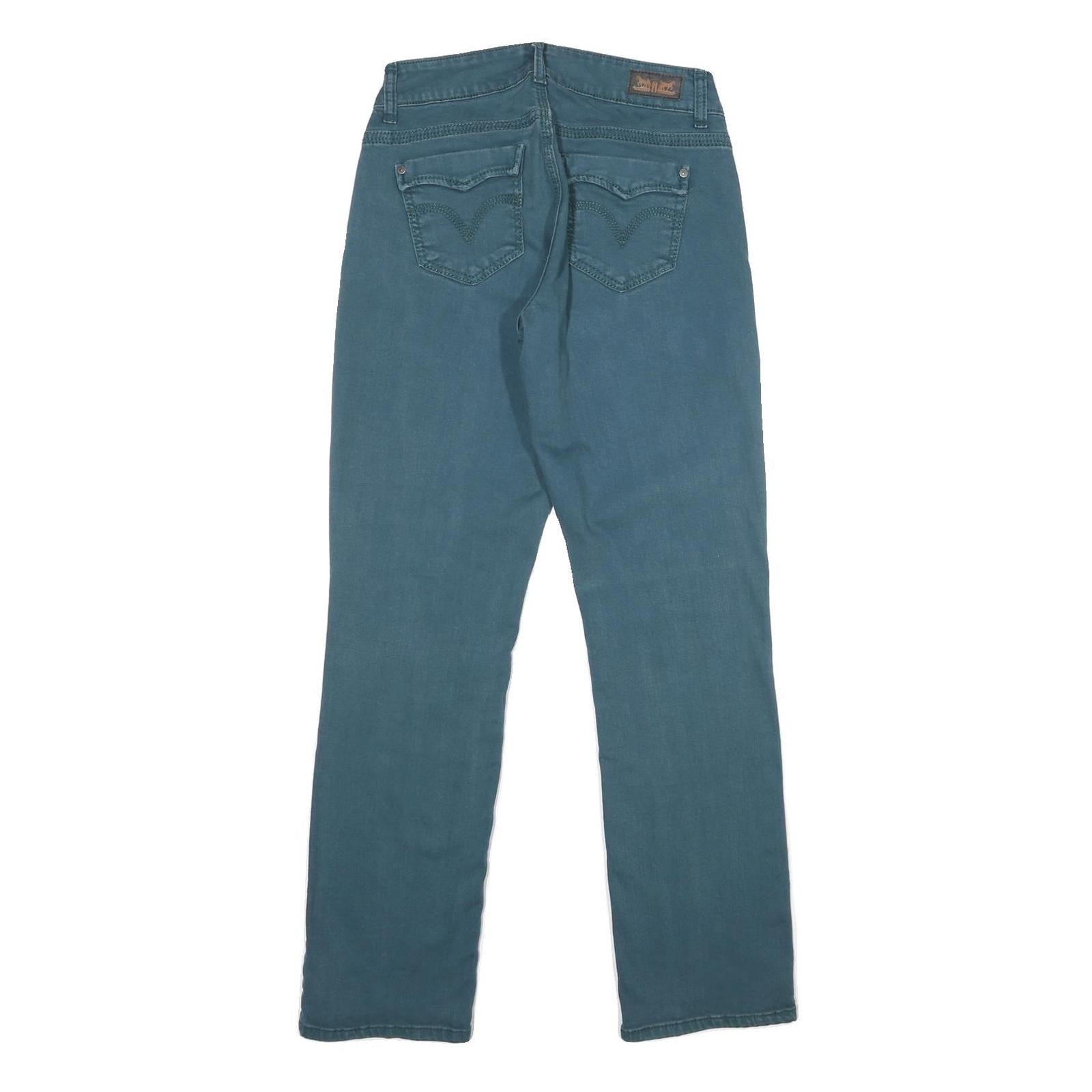 LEVI'S Womens Jeans Blue Regular Straight Denim W28 L32 529 Curvy Straight Zip