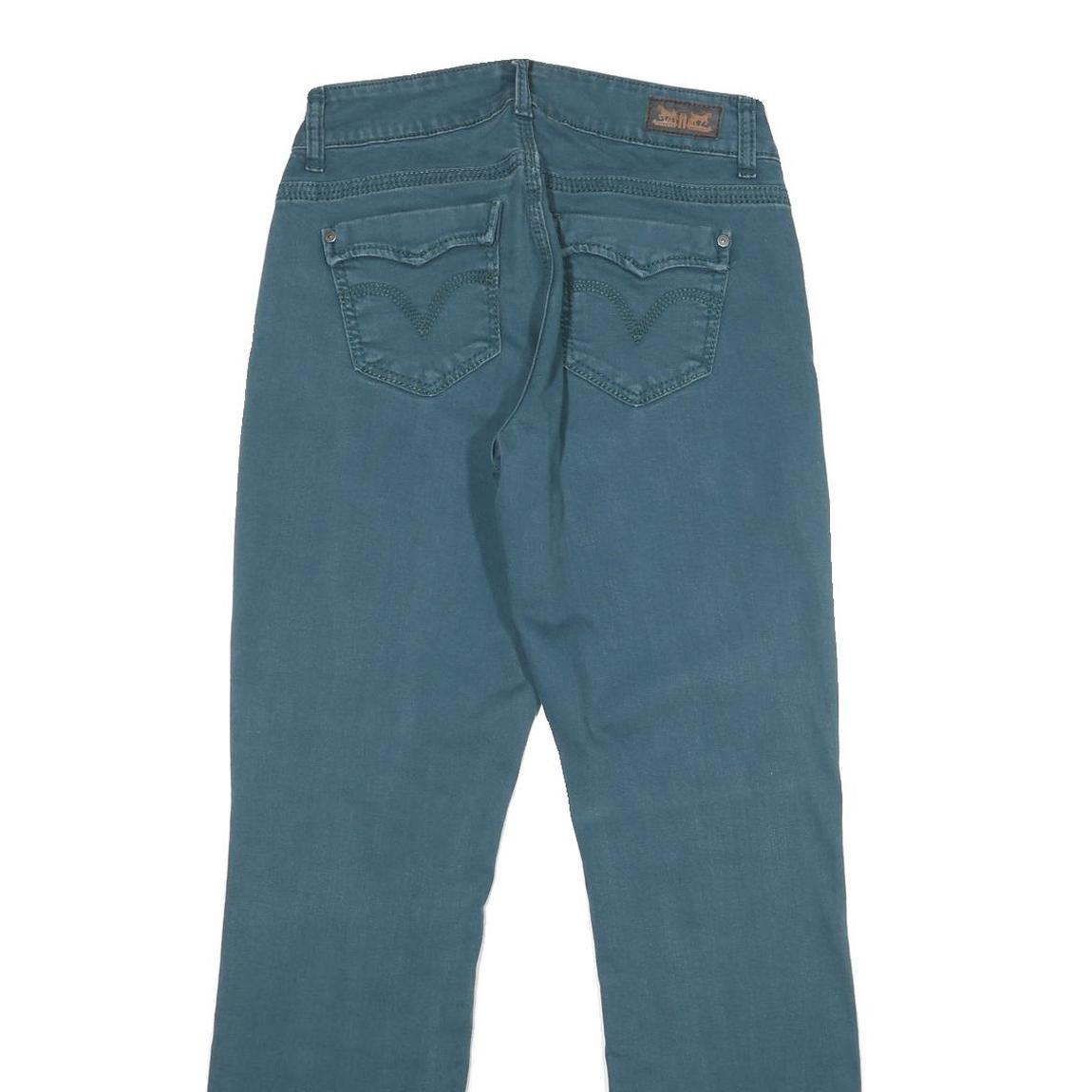 LEVI'S Womens Jeans Blue Regular Straight Denim W28 L32 529 Curvy Straight Zip