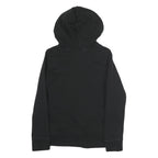 ADIDAS Womens Black Hoodie UK 8 Cotton Blend Logo Sweatshirt