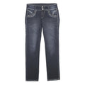 HUMOX JEANS Womens Regular Fit Blue Denim Jeans W28 L34 Embroidered Pocket