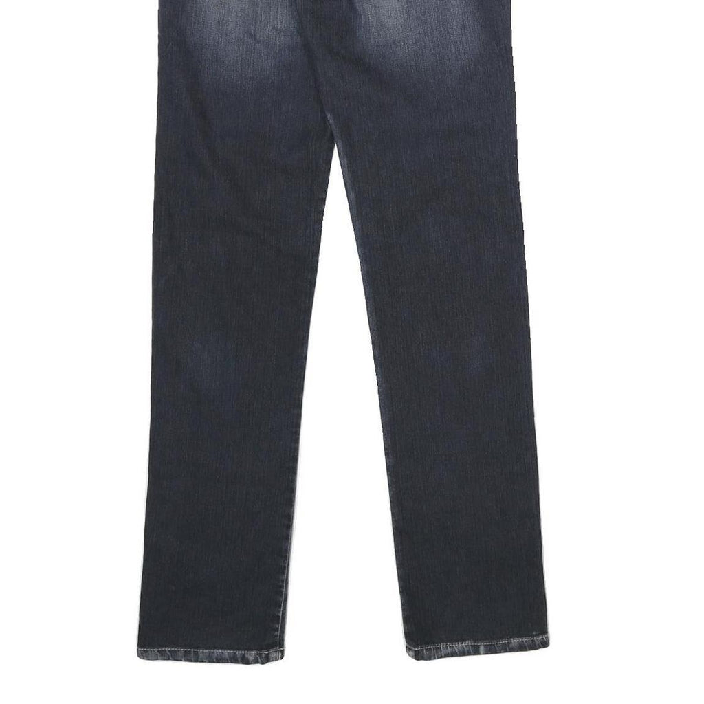 HUMOX JEANS Womens Regular Fit Blue Denim Jeans W28 L34 Embroidered Pocket