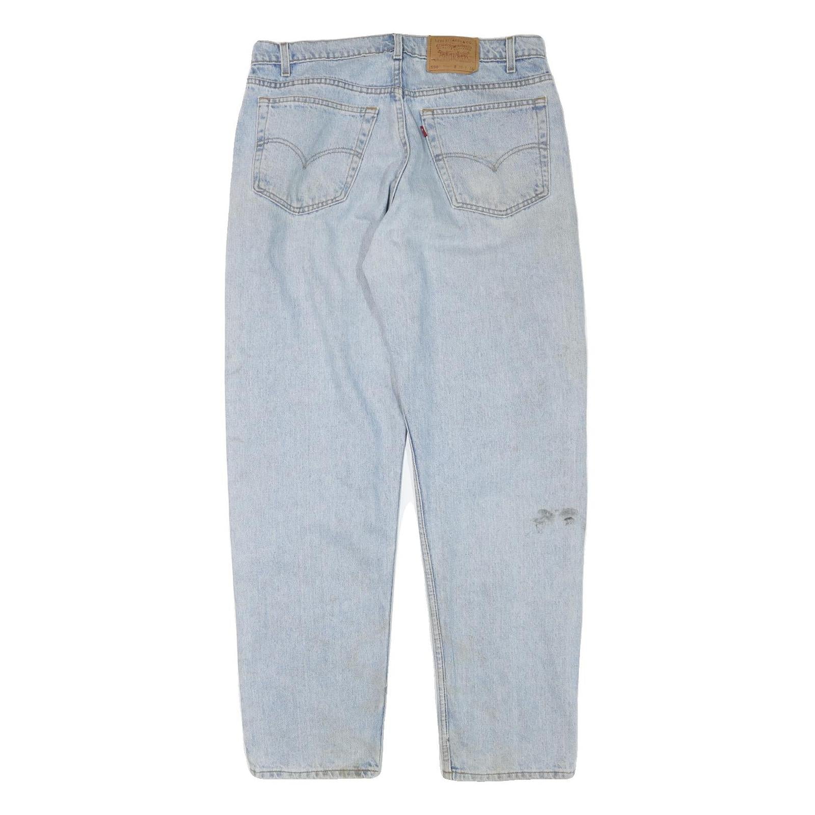 LEVI'S 550 Mens Jeans Blue Relaxed Loose Denim Light W35 L33 Classic Casual