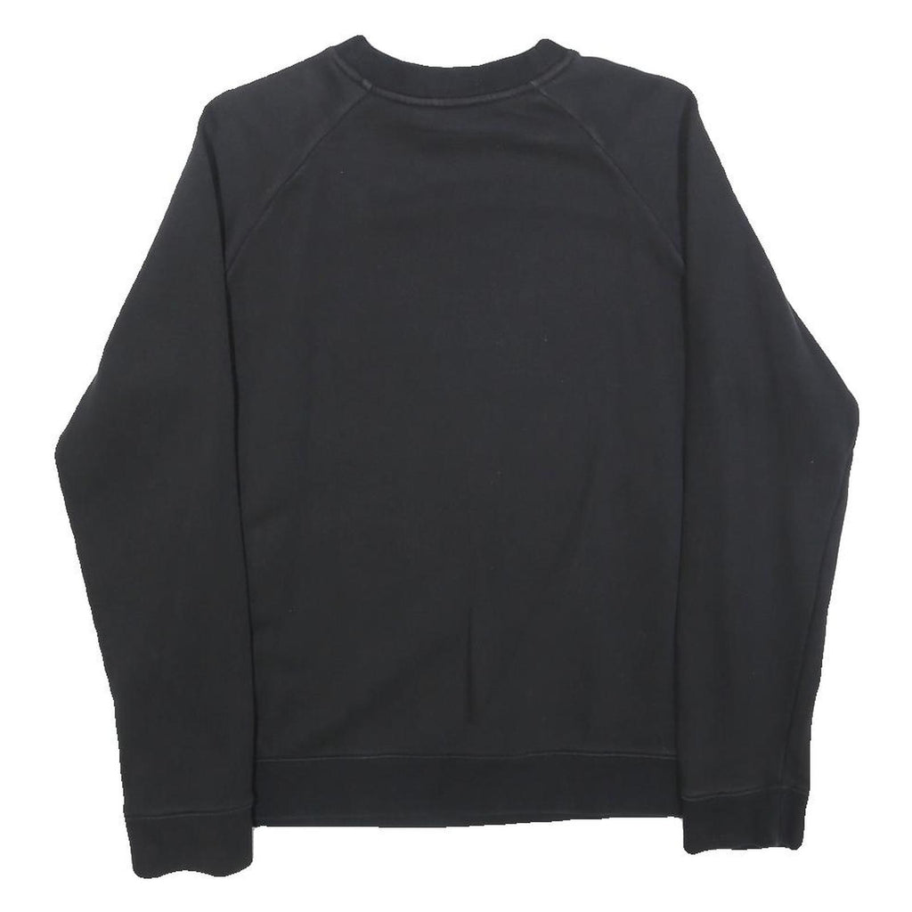 ADIDAS Womens Black Sweatshirt Crew Neck UK 18 Cotton Blend Logo Pullover