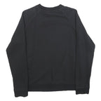 ADIDAS Womens Black Sweatshirt Crew Neck UK 18 Cotton Blend Logo Pullover