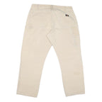 DICKIES Mens Regular Fit Beige Cotton Blend Jeans W40 L31 Zip Pockets Workwear