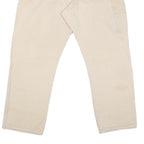 DICKIES Mens Regular Fit Beige Cotton Blend Jeans W40 L31 Zip Pockets Workwear