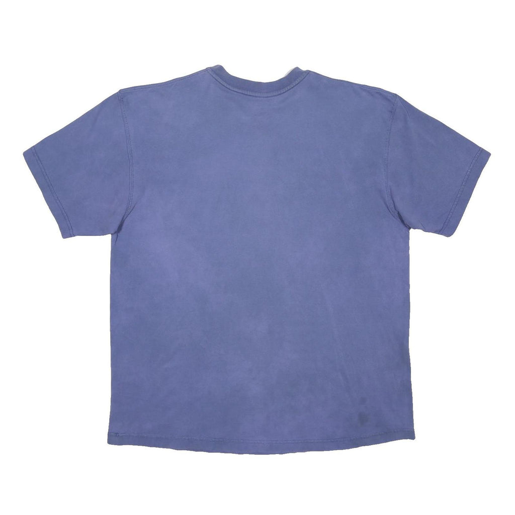 CARHARTT Mens Blue Henley T-Shirt XL Short Sleeve Crew Neck Workwear