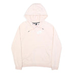 NIKE Womens Pink Hoodie M Cotton Blend Pullover Sports Casual Sweatshirt
