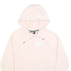 NIKE Womens Pink Hoodie M Cotton Blend Pullover Sports Casual Sweatshirt