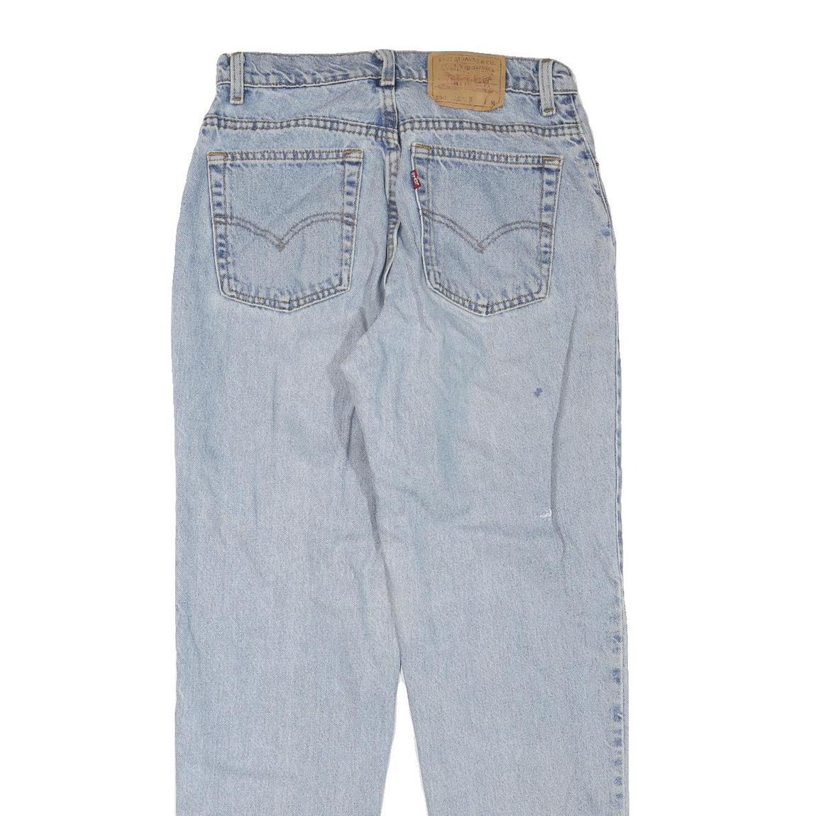 LEVI'S Womens Light Blue Regular Fit Straight Denim Stone Wash W30 L32 Classic