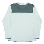 THE NORTH FACE Womens Blue & Dark Blue Plain Pullover Crew Neck Jersey L Fleece