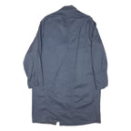 WORKER Mens Blue Cotton Blend Classic Jacket L Button Closure Plain Simple