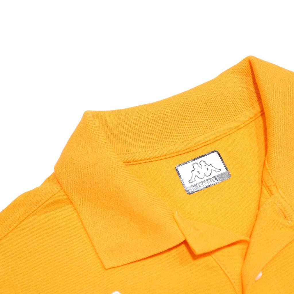 KAPPA Mens Yellow Short Sleeve Plain S Cotton Casual Polo Shirt Reliable Comfort