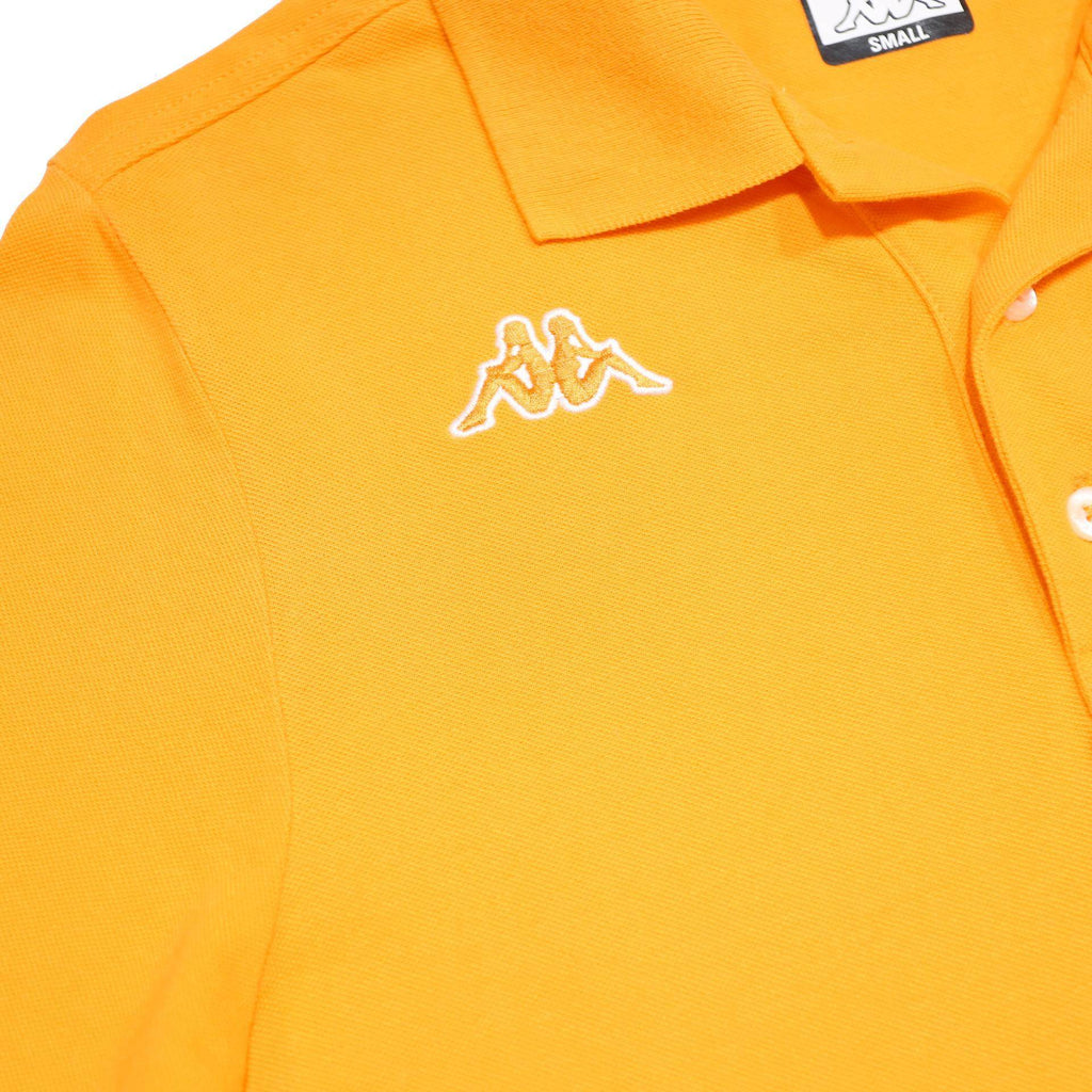 KAPPA Mens Yellow Short Sleeve Plain S Cotton Casual Polo Shirt Reliable Comfort