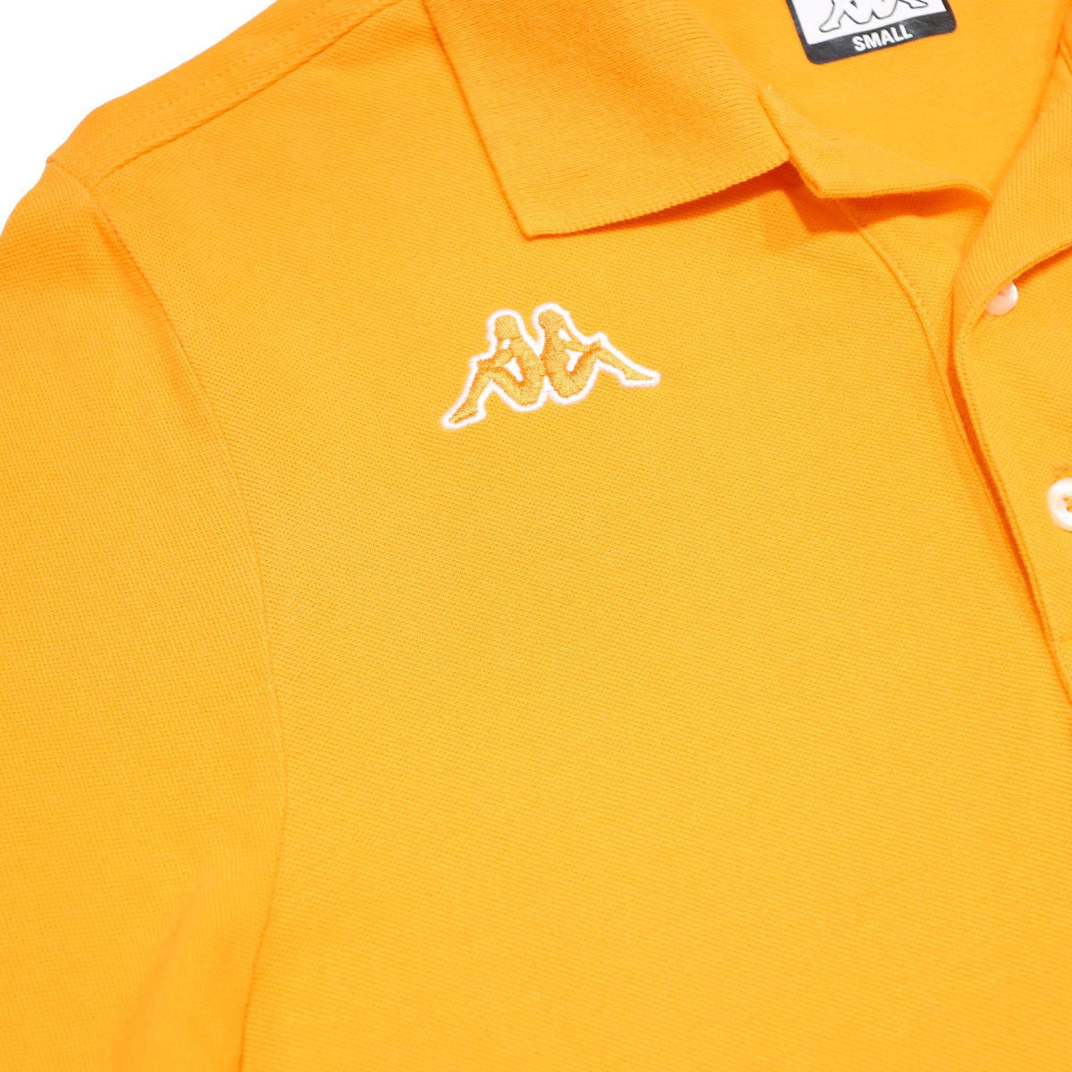 KAPPA Mens Yellow Short Sleeve Plain S Cotton Casual Polo Shirt Reliable Comfort