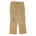 DICKIES Mens Regular Fit Beige Cotton Blend Jeans W32 L30 Workwear Durable Zip