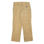 DICKIES Mens Regular Fit Beige Cotton Blend Jeans W32 L30 Workwear Durable Zip