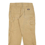 DICKIES Mens Regular Fit Beige Cotton Blend Jeans W32 L30 Workwear Durable Zip