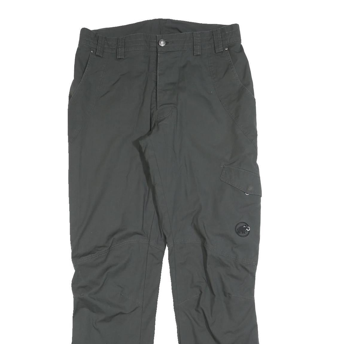 MAMMUT Lined Womens Polyester Grey Regular Trousers W32 L32 Outdoor Zip Pockets