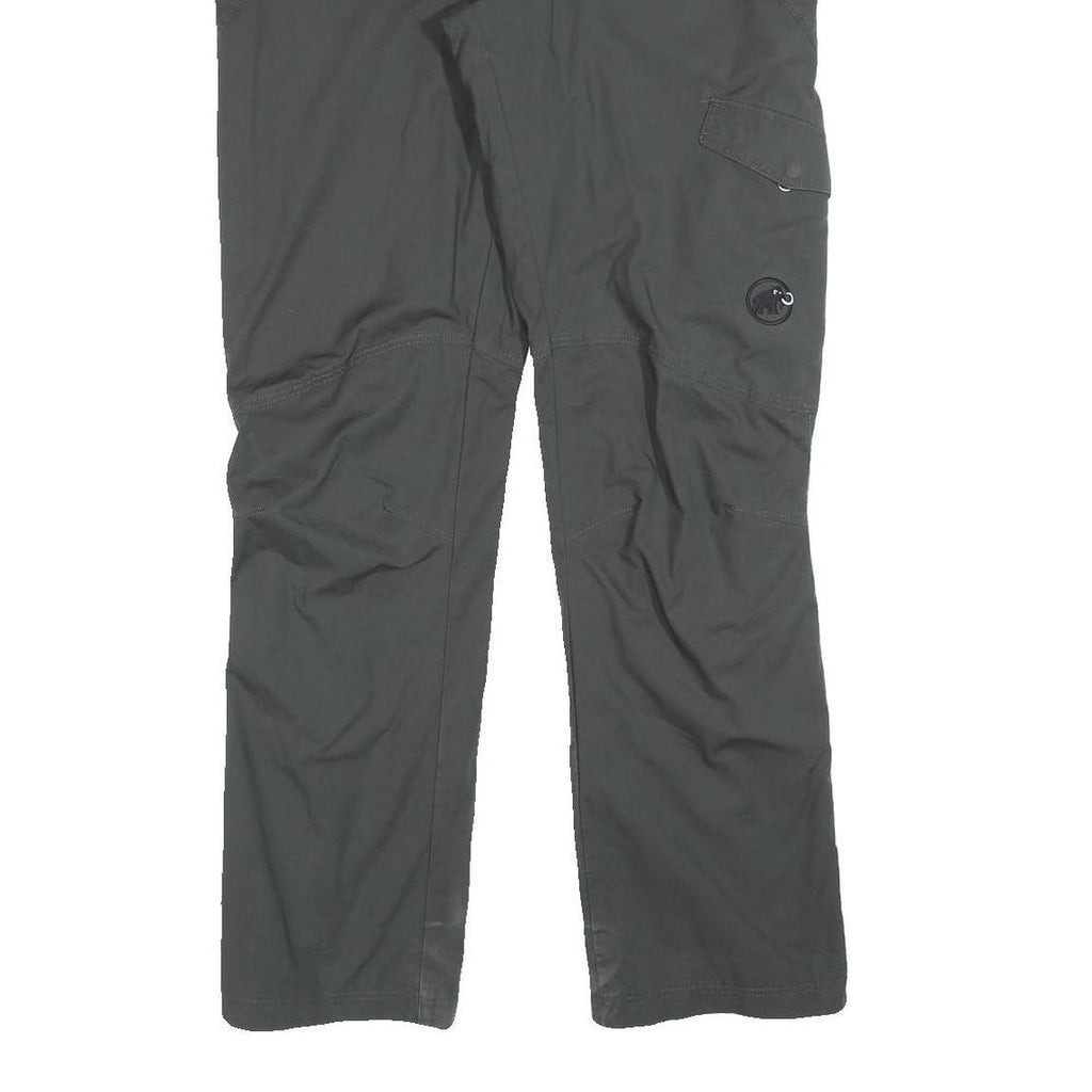 MAMMUT Lined Womens Polyester Grey Regular Trousers W32 L32 Outdoor Zip Pockets