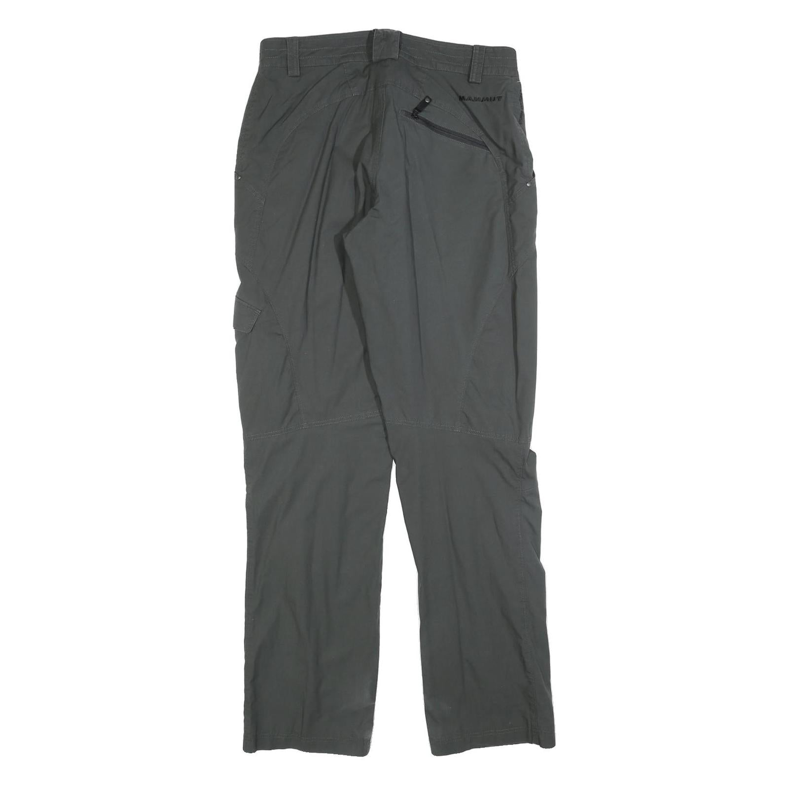 MAMMUT Lined Womens Polyester Grey Regular Trousers W32 L32 Outdoor Zip Pockets
