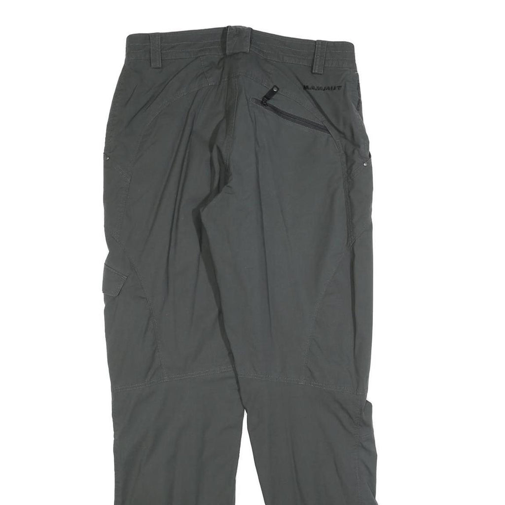 MAMMUT Lined Womens Polyester Grey Regular Trousers W32 L32 Outdoor Zip Pockets