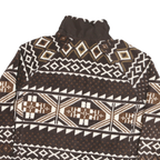 LAUREN RALPH LAUREN Womens Brown & Cream Patterned Polyester Blend Jacket 2XL