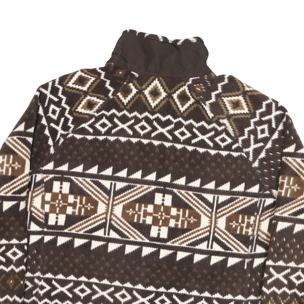 LAUREN RALPH LAUREN Womens Brown & Cream Patterned Polyester Blend Jacket 2XL