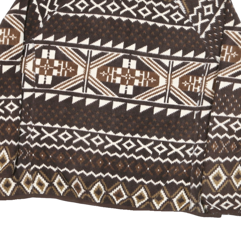 LAUREN RALPH LAUREN Womens Brown & Cream Patterned Polyester Blend Jacket 2XL