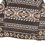 LAUREN RALPH LAUREN Womens Brown & Cream Patterned Polyester Blend Jacket 2XL